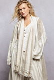 POL:  STRIPED WOVEN SCARF/SHAWL
