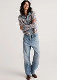ZAKET & PLOVER:  FAIR ISLE COLLAR ZIP CARIDGAN