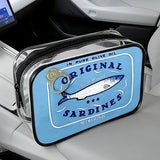 MKS AMERICA:  SARDINE CLEAR MAKEUP BAG
