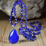MKS AMERICA:  CRYSTAL/STONE PENDANT NECK