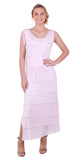 GIGI MODA:  SLEEVELESS LONG RUFFLE DRESS
