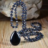MKS AMERICA:  CRYSTAL/STONE PENDANT NECK