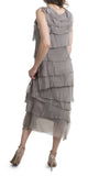 GIGI MODA:  SLEEVELESS LONG RUFFLE DRESS