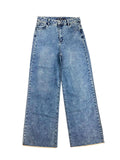 TRACTR:  MINI RHINESTONE WIDE LEG JEAN