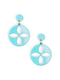 ZENZII:  QUATREFOIL RESIN EARRING