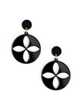 ZENZII:  QUATREFOIL RESIN EARRING