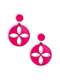 ZENZII:  QUATREFOIL RESIN EARRING