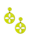 ZENZII:  QUATREFOIL RESIN EARRING