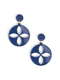 ZENZII:  QUATREFOIL RESIN EARRING