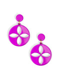 ZENZII:  QUATREFOIL RESIN EARRING