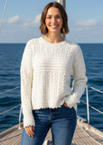 DEAR JOHN:  RANIA CABLE FLAG SWEATER