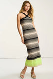 LISA TODD:  SUMMER SWAY KNIT HALTER DRESS