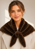 PORTS:  FAUX FUR ANIMAL TRIANGLE SCARF