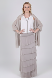 GIGI MODA:  SILK MAXI RUFFLE SKIRT