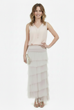 GIGI MODA:  SILK MAXI RUFFLE SKIRT