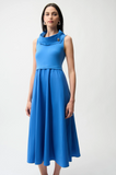 JOSEPH RIBKOFF:  FIT & FLARE DRESS/SHAWL COLLAR