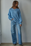BY TOGETHER:  RIBBED HIGH MOCK SWEATER