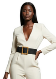 BC BAGS:  SQ BAMBOO BUCKLE WOVEN BELT