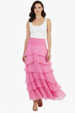 TEES BY TINA:  ELISA SILK RUFFLE SKIRT