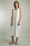 TEMPO PARIS:  HALTER EYELET DETAIL LONG DRESS