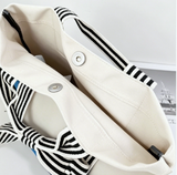MKS AMERICA:  MINI STRIPE BOW HANDLE BAG