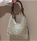 MKS AMERICA:  BOHO CROCHET BAG/BEAD STRAP