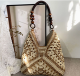 MKS AMERICA:  BOHO CROCHET BAG/BEAD STRAP