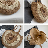 MKS AMERICA:  BOHO CROCHET ROUND ZIP BAG