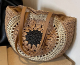 MKS AMERICA:  BOHO CROCHET ROUND ZIP BAG