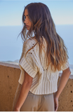 BY TOGETHER:  S/S ROUND NECK CABLE SWTR