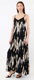 TEES BY TINA:  SELENA ABSTRACT JUMPSUIT/SATIN TRIM