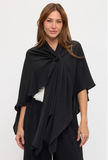 LAST TANGO:  WOVEN DRAPED ASYMMETRIC SHAWL
