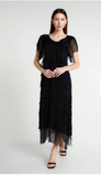 TEES BY TINA:  MIRIAM S/S RUFFLE DRESS