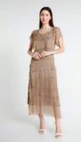 TEES BY TINA:  MIRIAM S/S RUFFLE DRESS