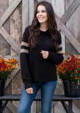 WOODEN SHIPS:  FOOTBALL ZIP CHUNKY CARDI