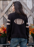 WOODEN SHIPS:  FOOTBALL ZIP CHUNKY CARDI