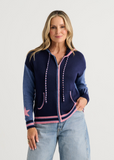 ZAKET & PLOVER:  STAR ZIP HOODIE SWTR
