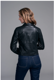 INSIGHT:  ZIP UP INSET POCKET VEGAN JACKET