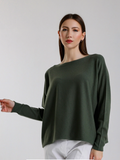 TEES BY TINA:  LAURIN SOFT JEWEL NECK SWTR