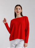 TEES BY TINA:  LAURIN SOFT JEWEL NECK SWTR