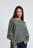TEES BY TINA:  MYLAH SOFT BATWING SWEATER