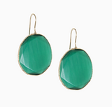 MARLYN SCHIFF:  FACETED GLASS DROP EAR