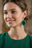 MARLYN SCHIFF:  FACETED GLASS DROP EAR