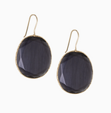 MARLYN SCHIFF:  FACETED GLASS DROP EAR