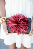 LISI LERCH:  RUBY SCALLOP CLUTCH