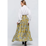 IVE:  EMBROIDERED MAXI SKIRT