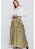 IVE:  EMBROIDERED MAXI SKIRT