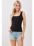 FINAL TOUCH:  DOUBLE LAYER SQ NECK TANK