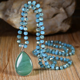 MKS AMERICA:  CRYSTAL/STONE PENDANT NECK