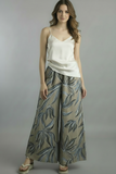 TEMPO PARIS:  PALM PRINT PALAZZO PANT